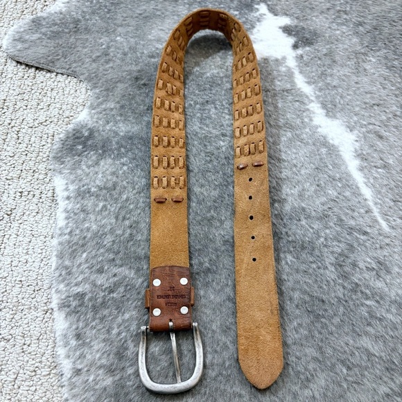 Genuine Leather Braided Belt 32 - Picture 4 of 11